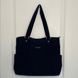 Vera Bradley Quilted Tote Bag Black